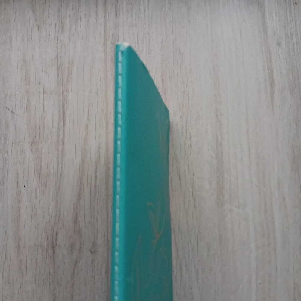 New Papyrus Lined Pages Notebook Journal Aqua Blue Gold Bird Leaves 5.5
